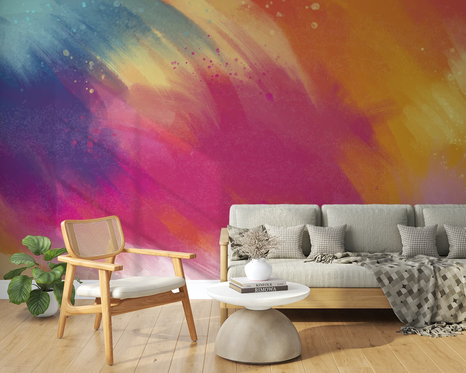 Фотошпалери веселка в космосі