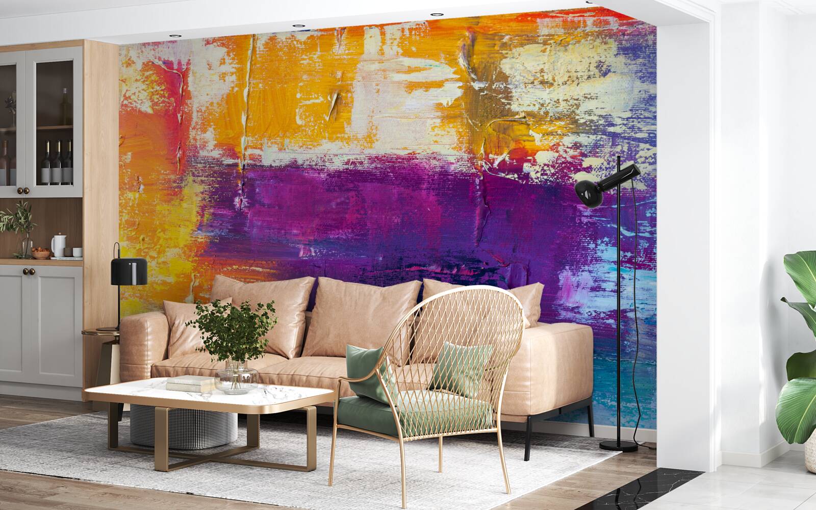 Фотошпалери захід сонця котедж біля ставка