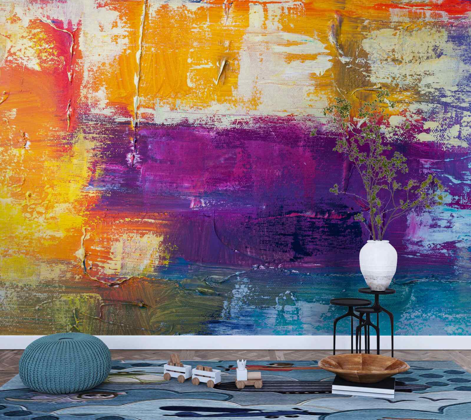 Фотошпалери захід сонця котедж біля ставка