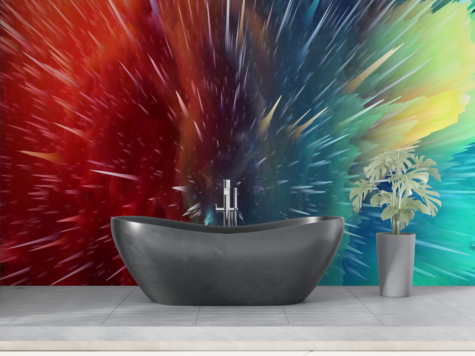 Фотошпалери червоні та сині плями