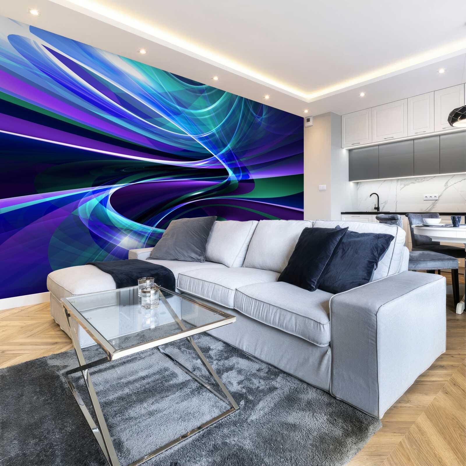 Фотошпалери абстрактні акценти полярного сяйва