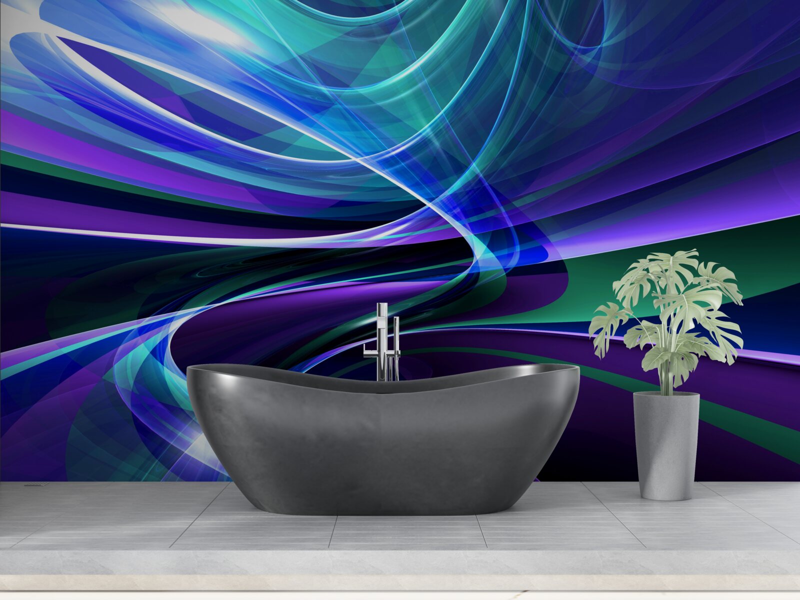 Фотошпалери абстрактні акценти полярного сяйва