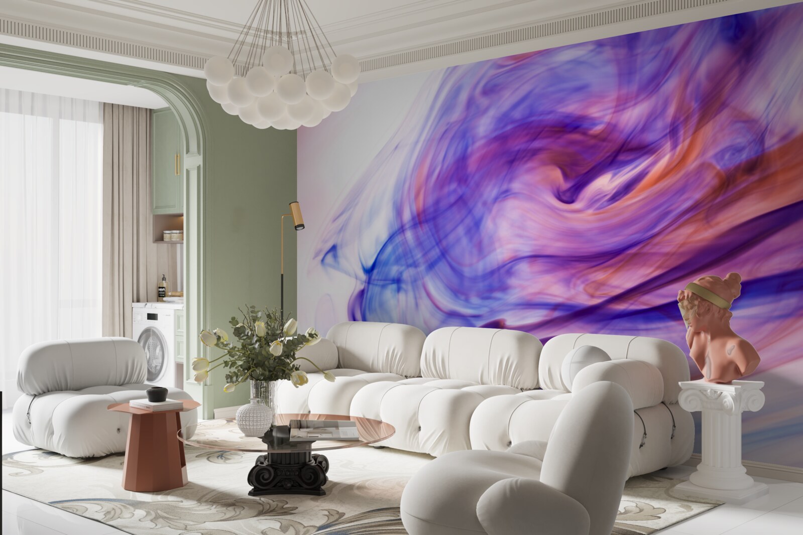 Фотошпалери світло-фіолетові плями