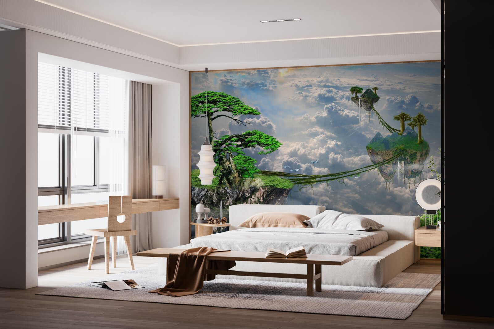 Фотошпалери острови, що пливуть у небі