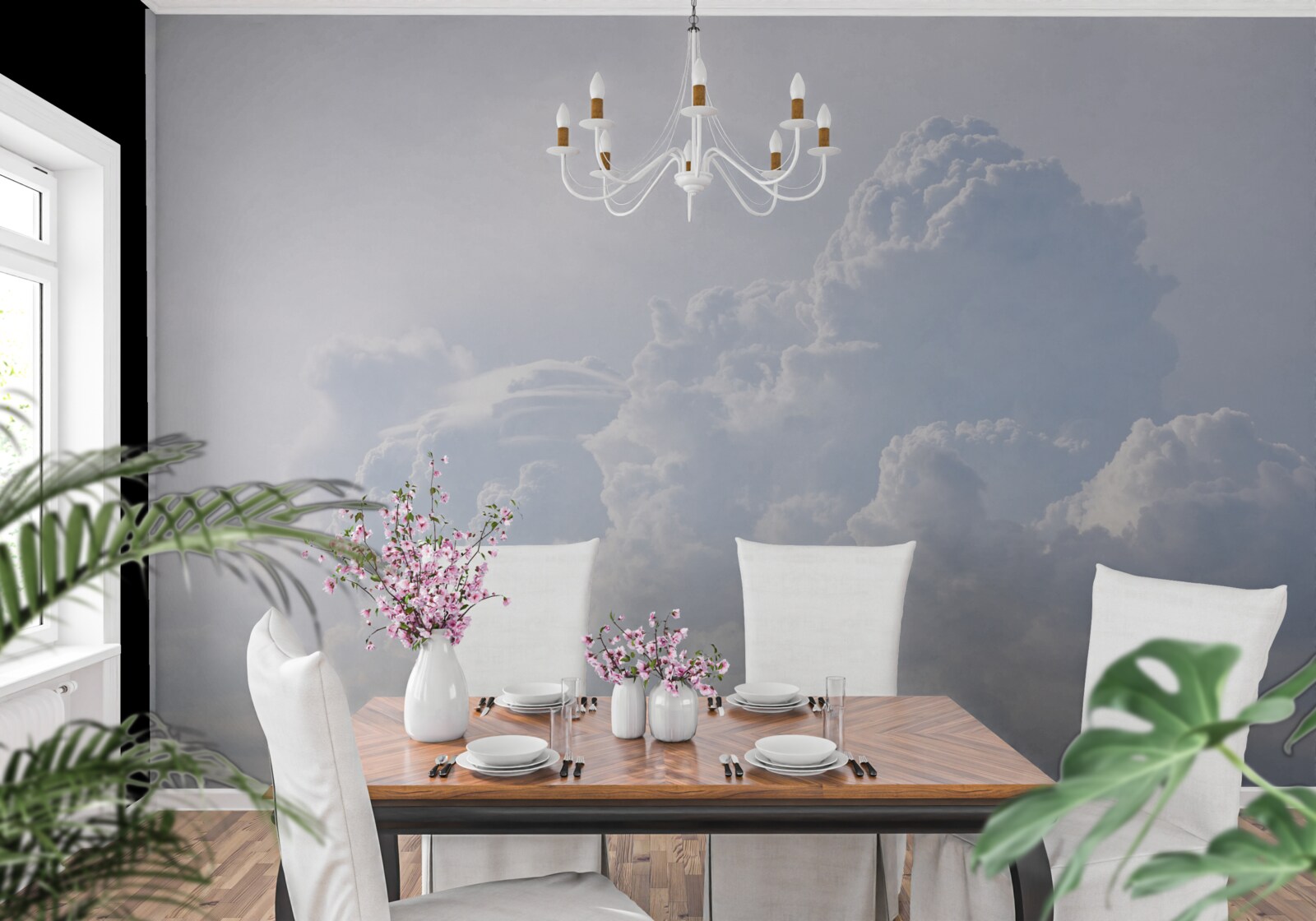 Фотошпалери пухнасті білосніжні хмари