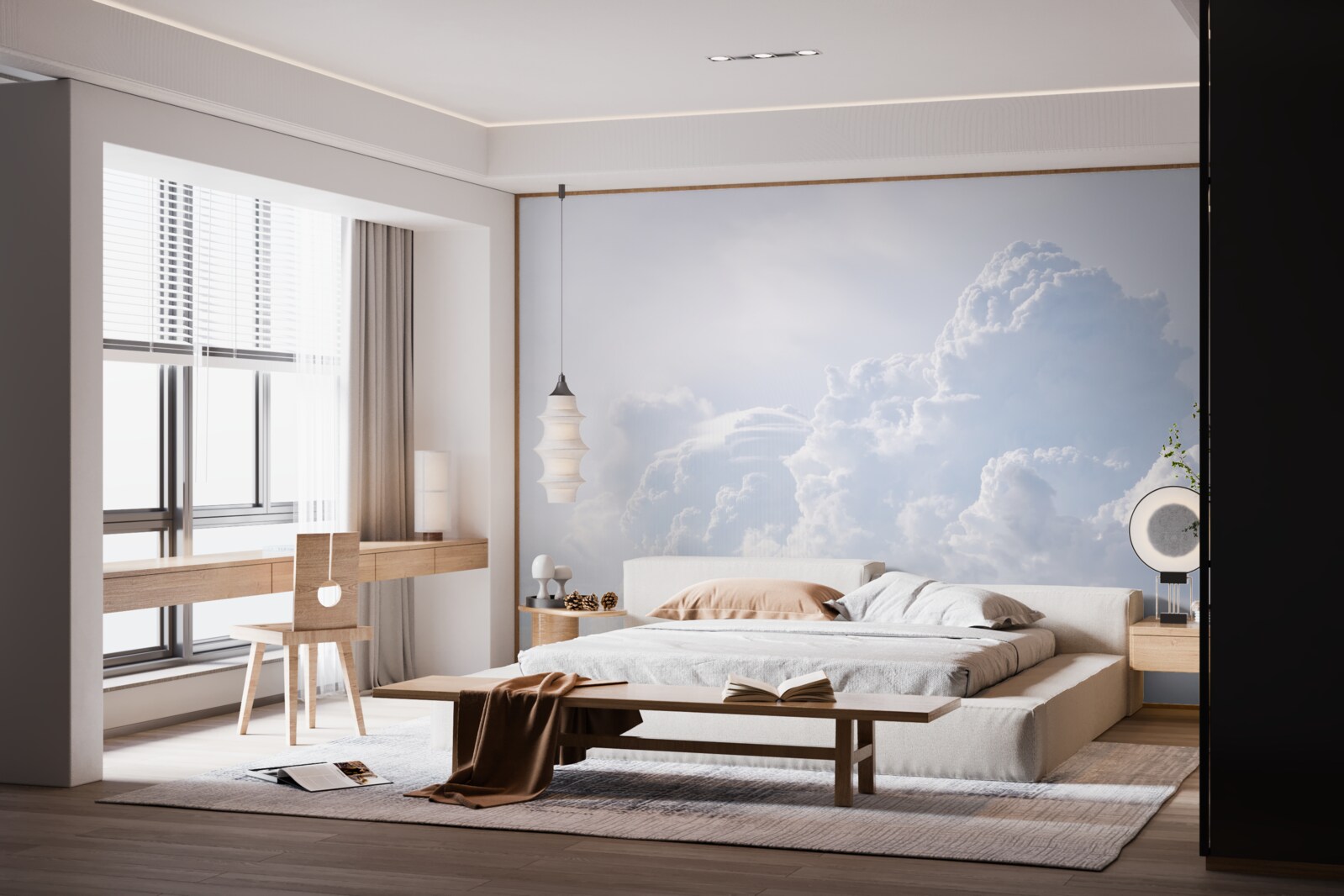 Фотошпалери пухнасті білосніжні хмари