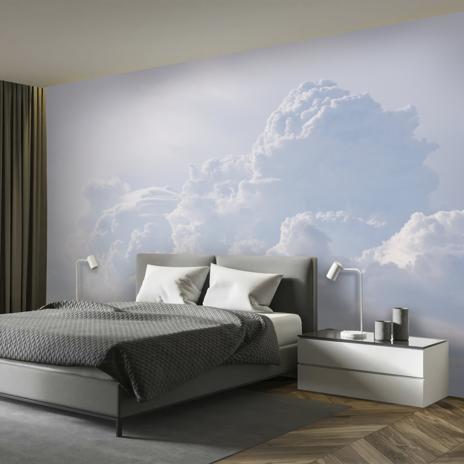 Фотошпалери пухнасті білосніжні хмари