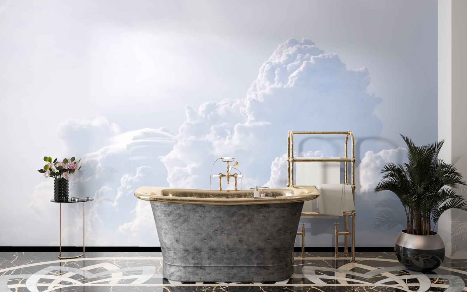 Фотошпалери пухнасті білосніжні хмари