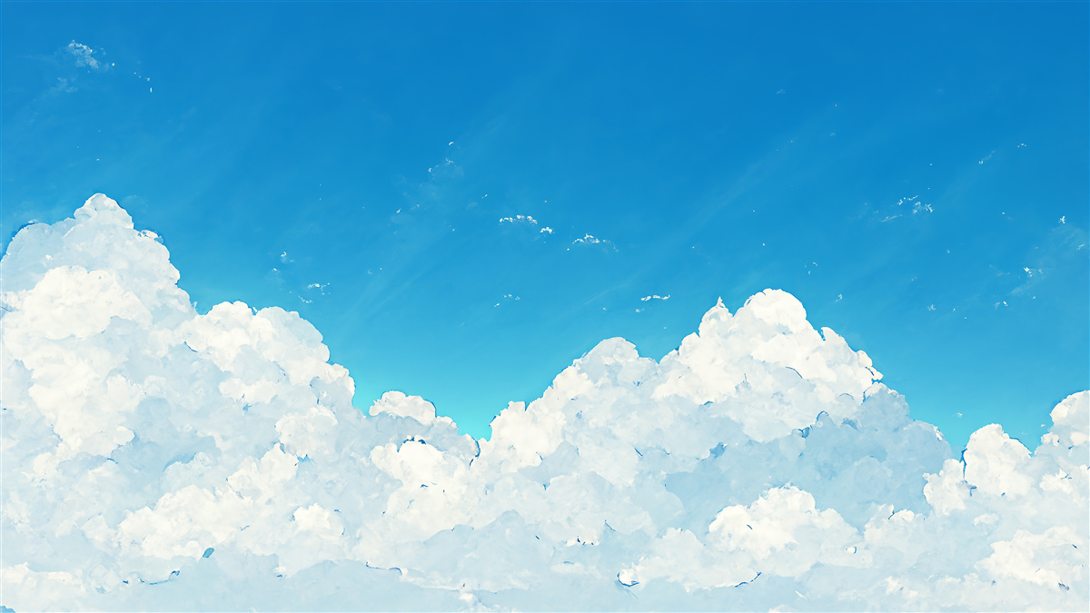 Фотошпалери блакитне небо і білосніжні хмари