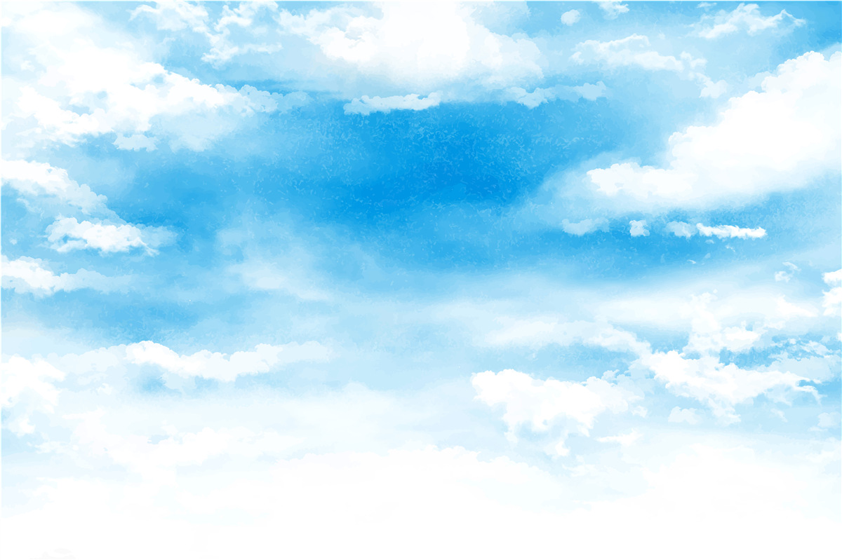 Фотошпалери блакитне небо прикрашають білі хмаринки