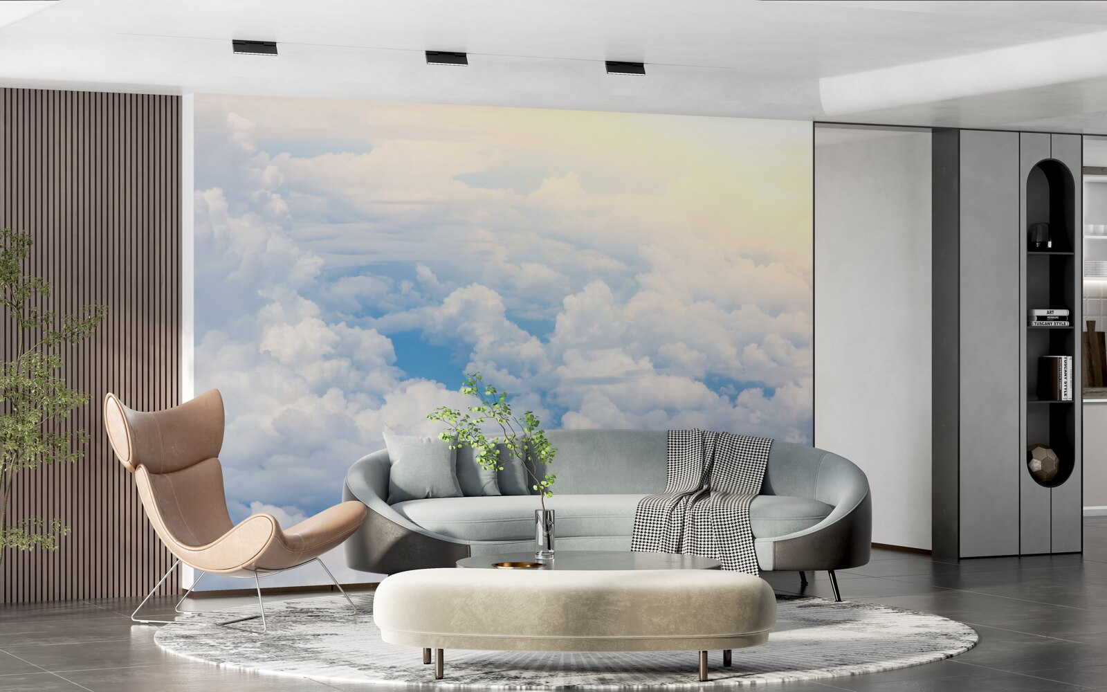 Фотошпалери хмари, коли сонце засинає