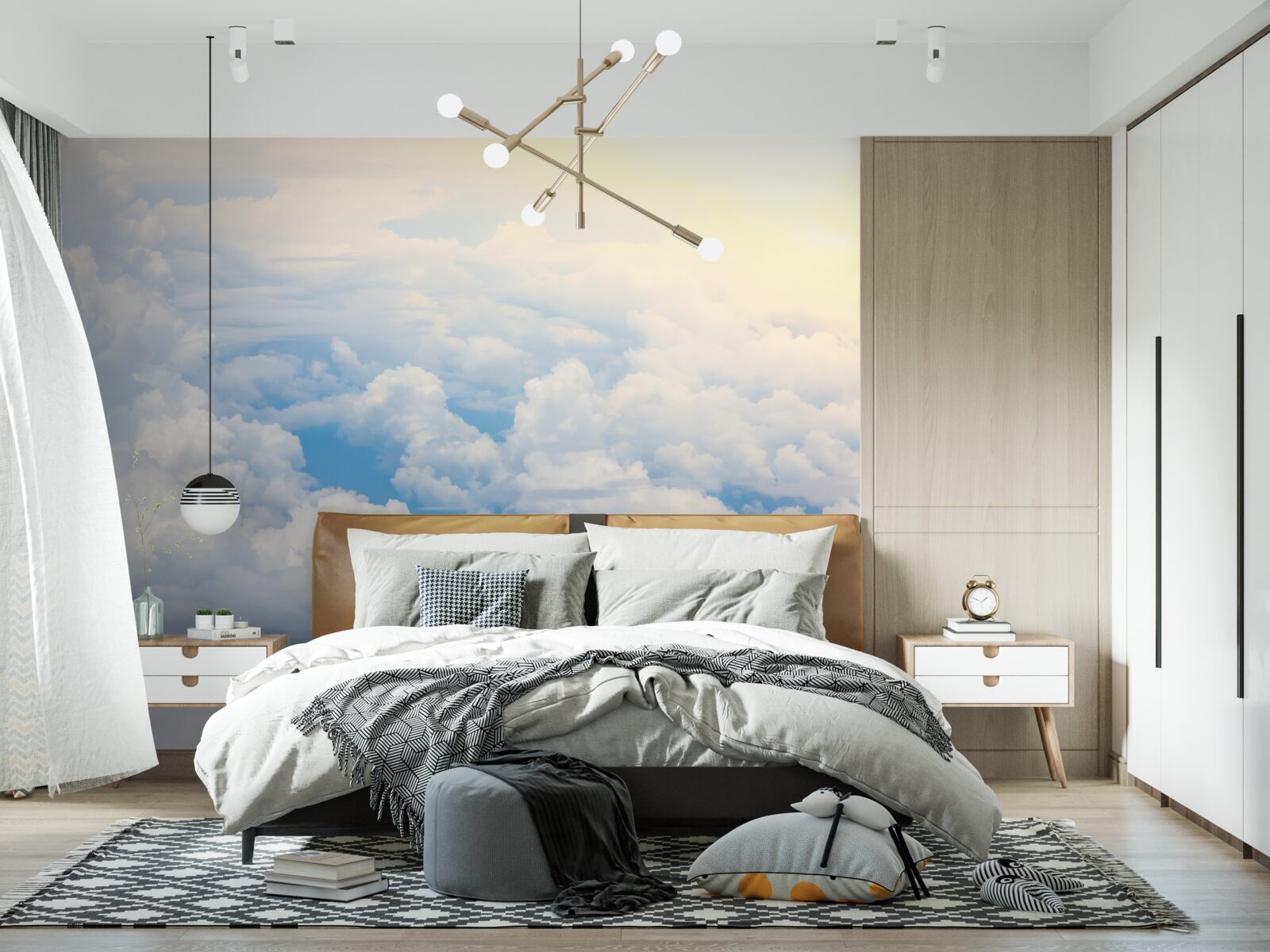 Фотошпалери хмари, коли сонце засинає