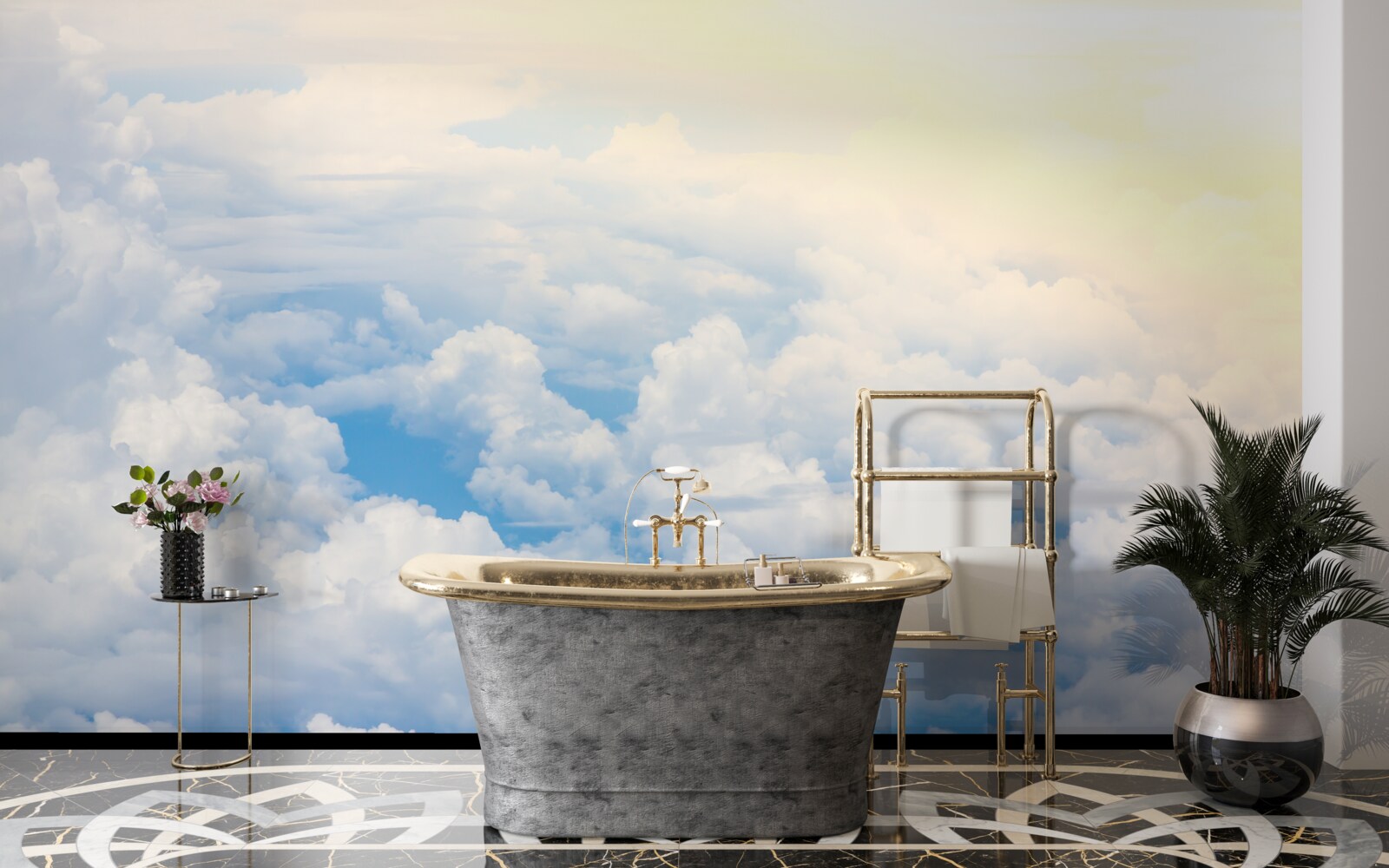 Фотошпалери хмари, коли сонце засинає