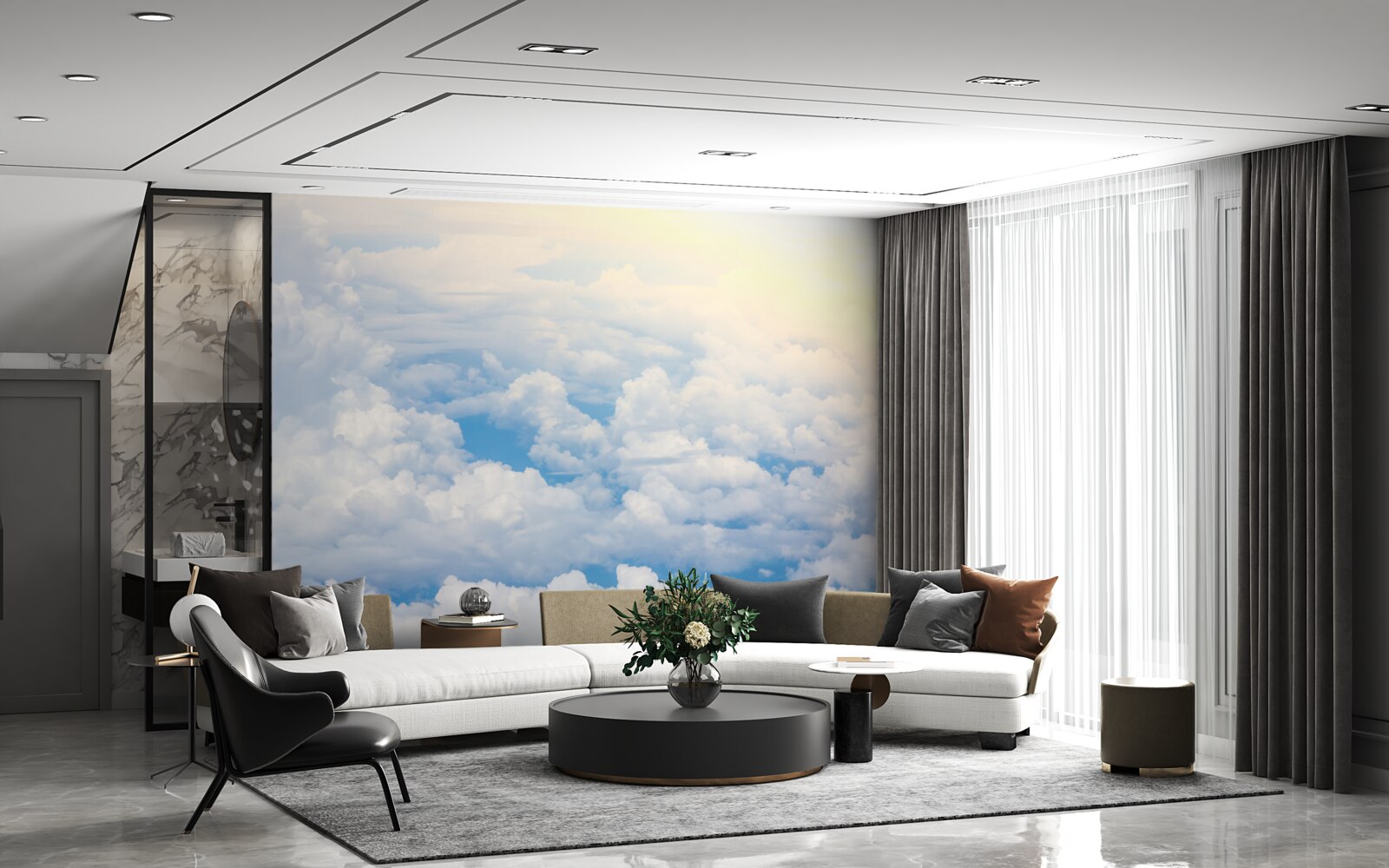 Фотошпалери хмари, коли сонце засинає