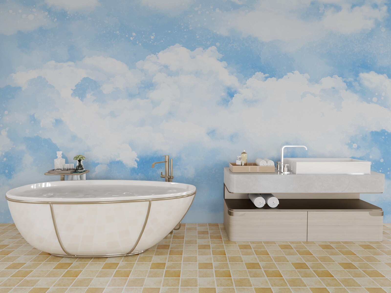 Фотошпалери "Блакитне небо віщує дощ".