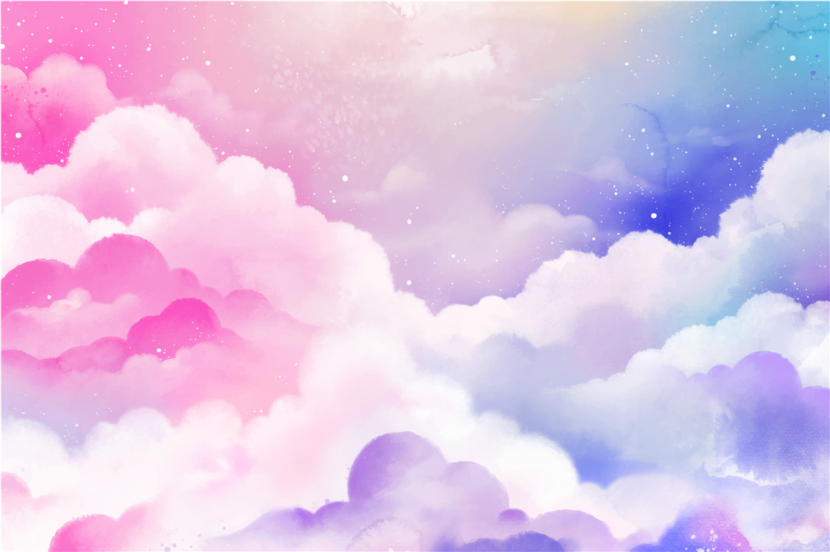 Фотошпалери небо яскраво-рожеве та блакитне в абстрактному стилі