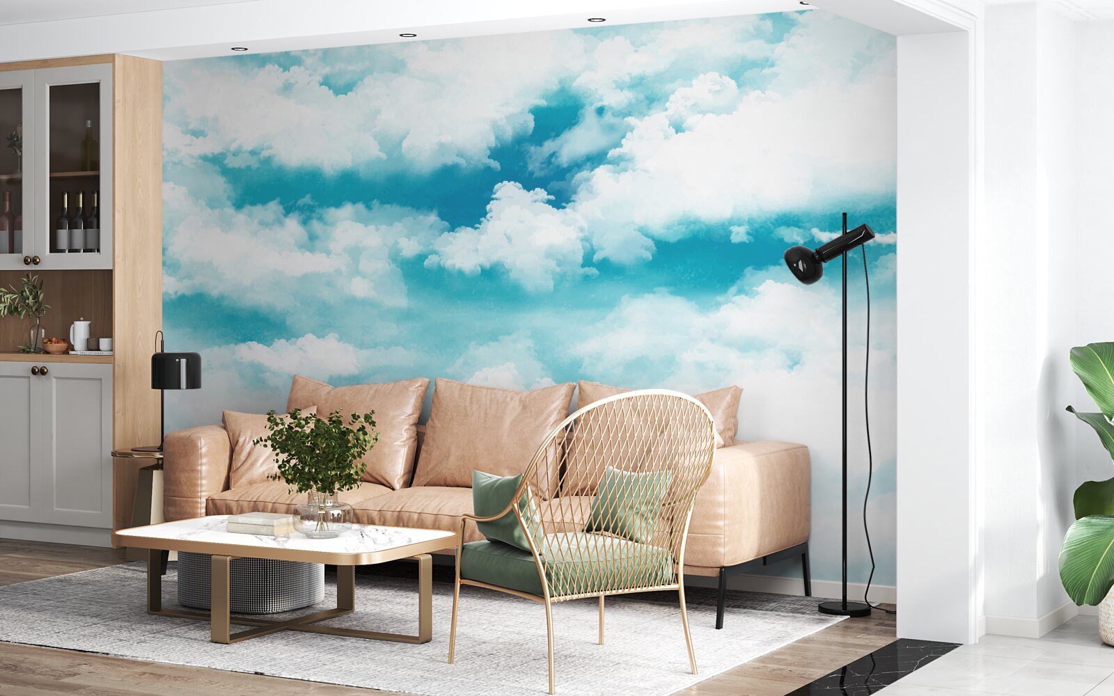 Фотошпалери вдень небо блакитно-біле