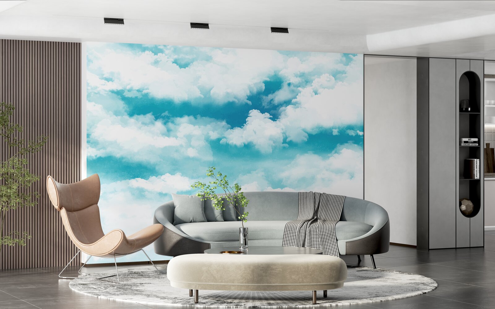 Фотошпалери вдень небо блакитно-біле