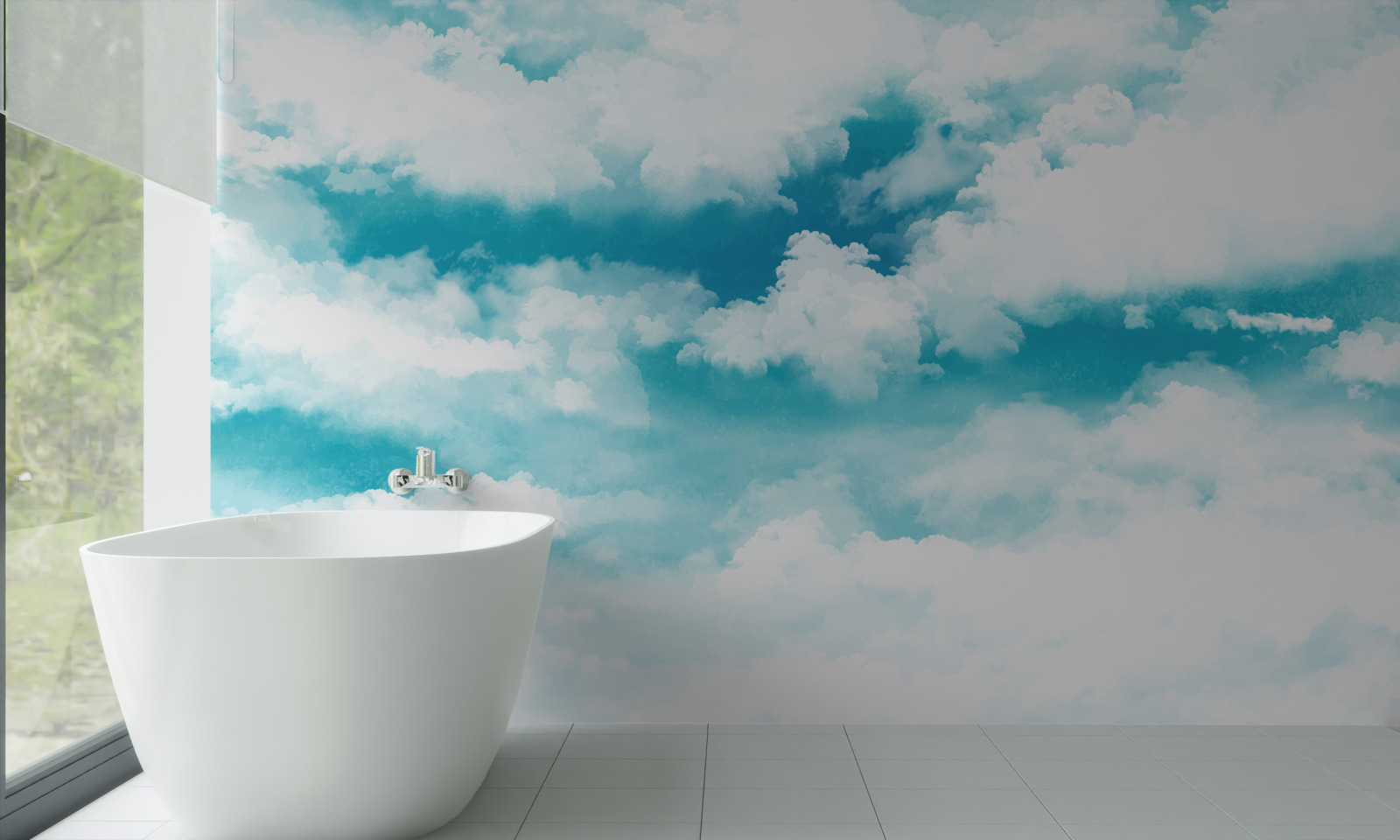 Фотошпалери вдень небо блакитно-біле