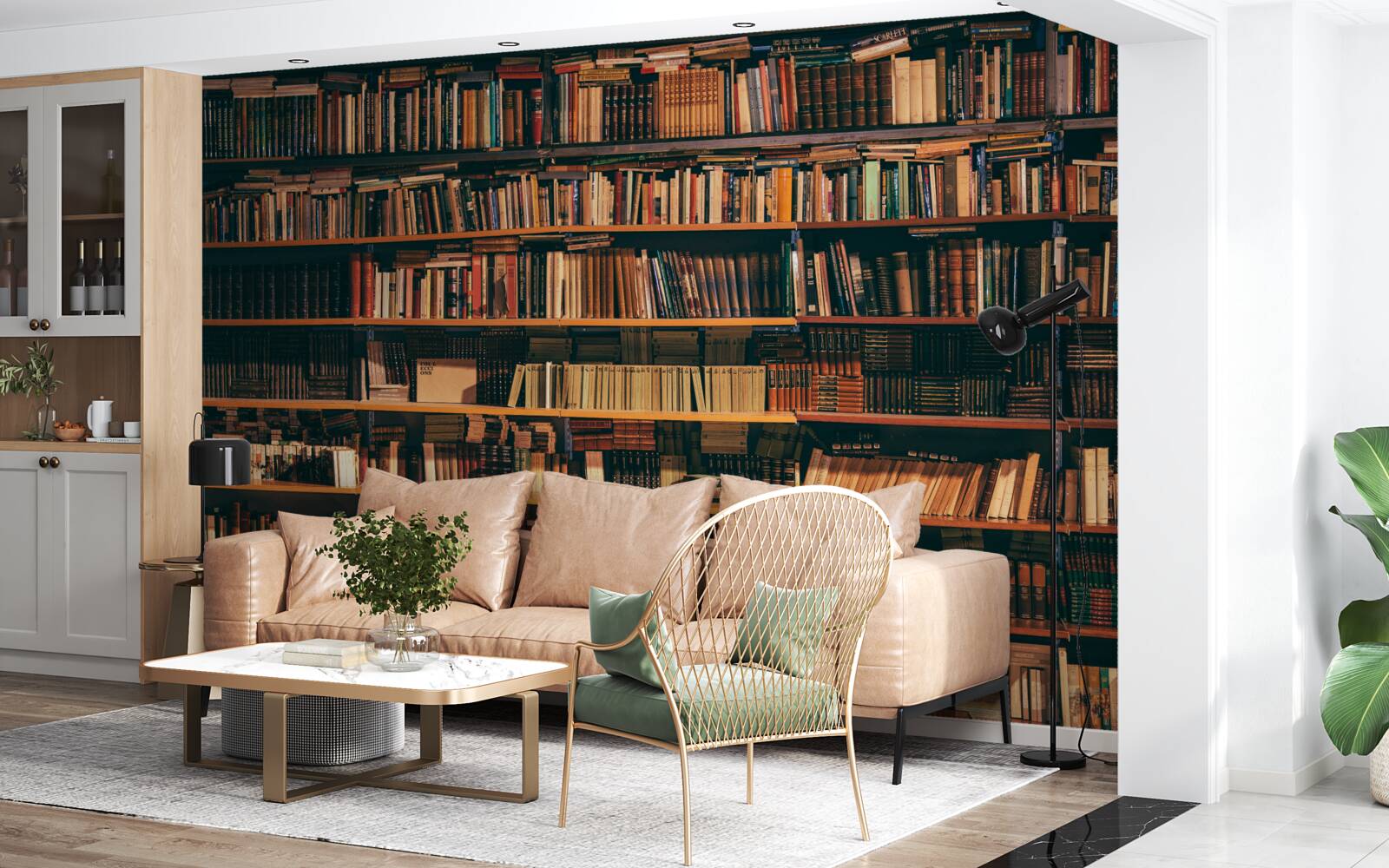 Фотошпалери старовинний будинок книги