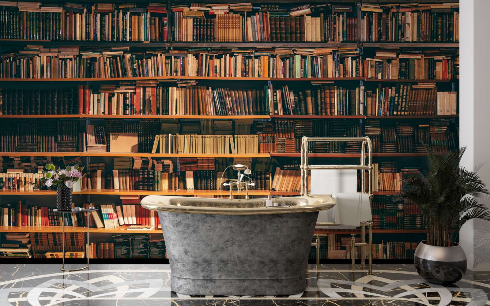 Фотошпалери старовинний будинок книги