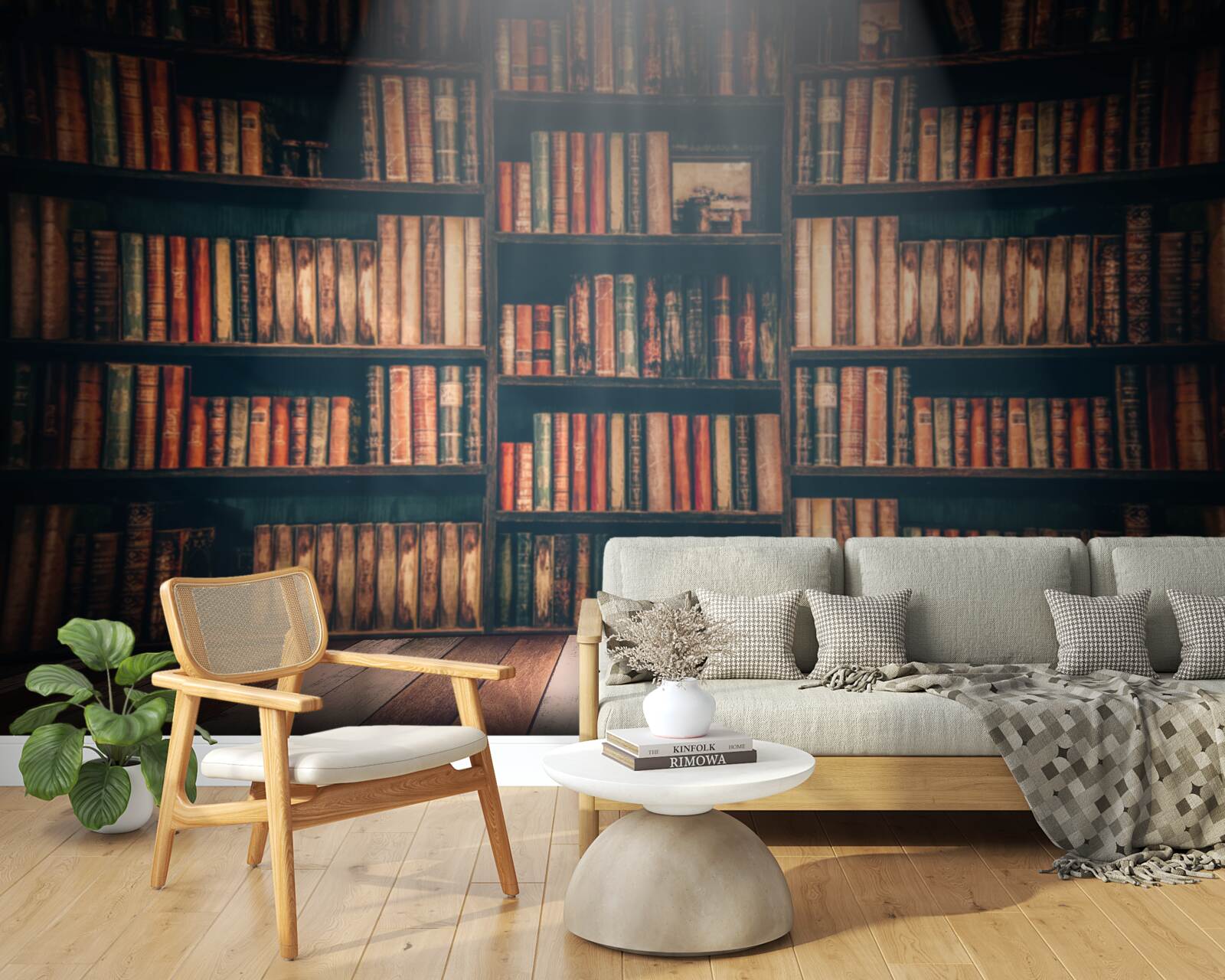 Фотошпалери промінь сонця, що проникає крізь книги