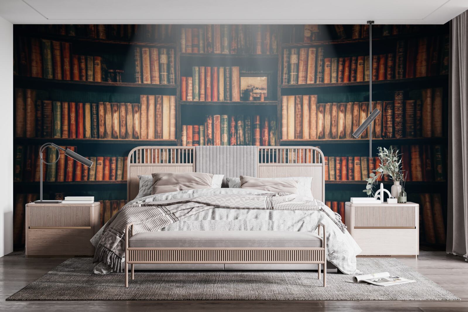 Фотошпалери промінь сонця, що проникає крізь книги