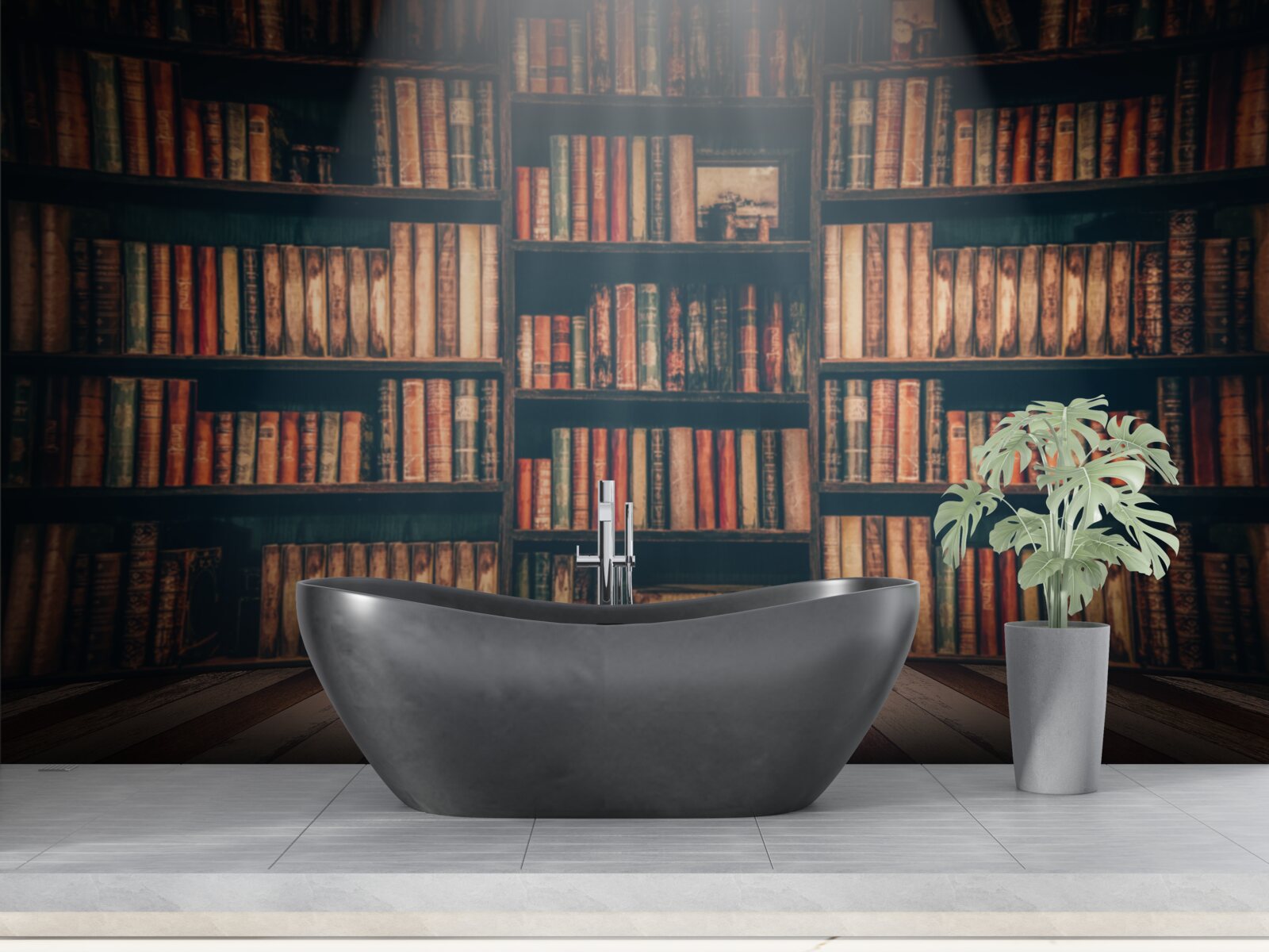 Фотошпалери промінь сонця, що проникає крізь книги