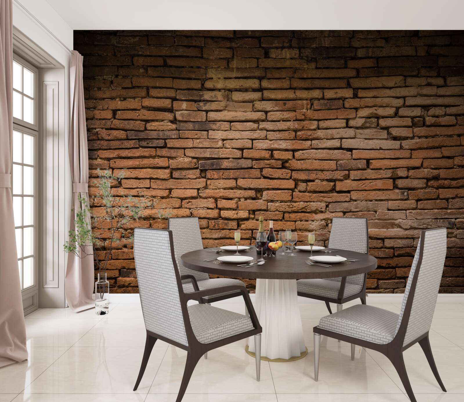 Фотошпалери Цегляна стіна, яка гнеться