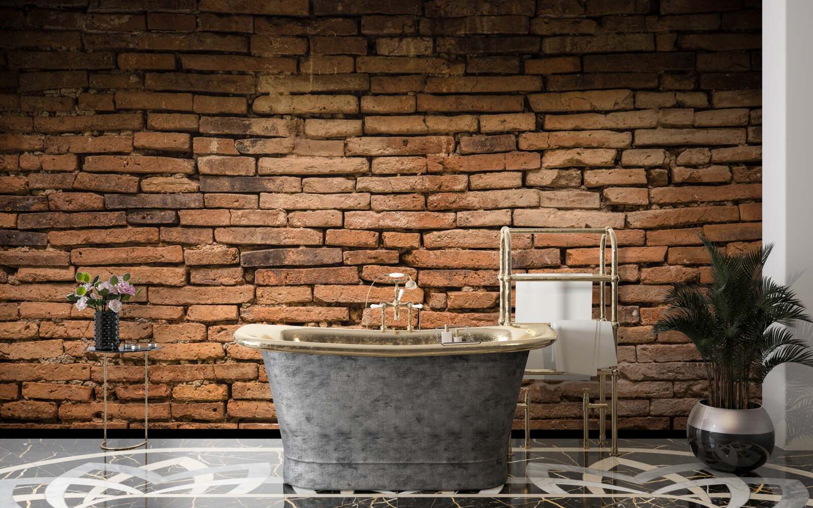 Фотошпалери Цегляна стіна, яка гнеться