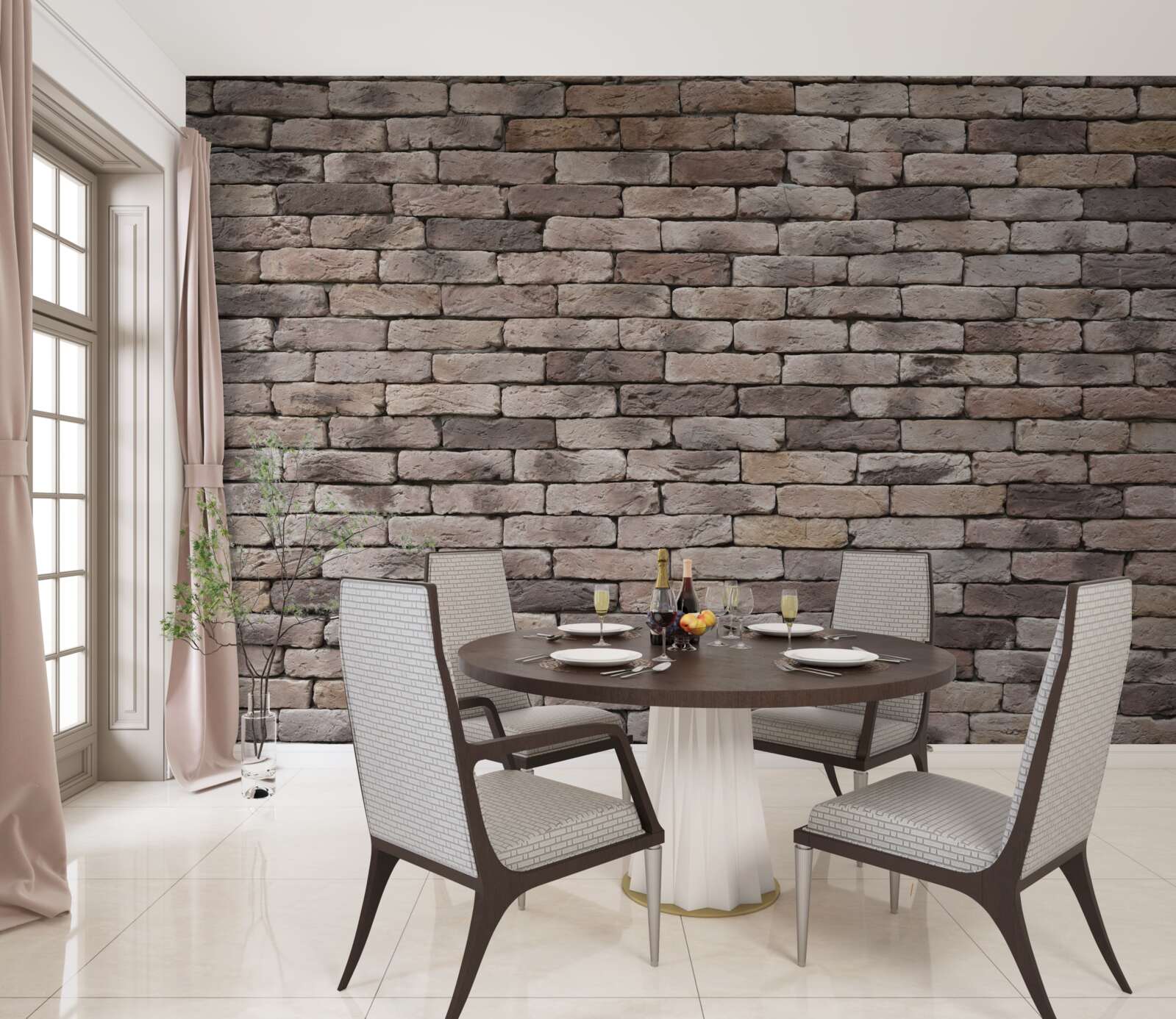 Фотошпалери будівництво з цегли ручного формування