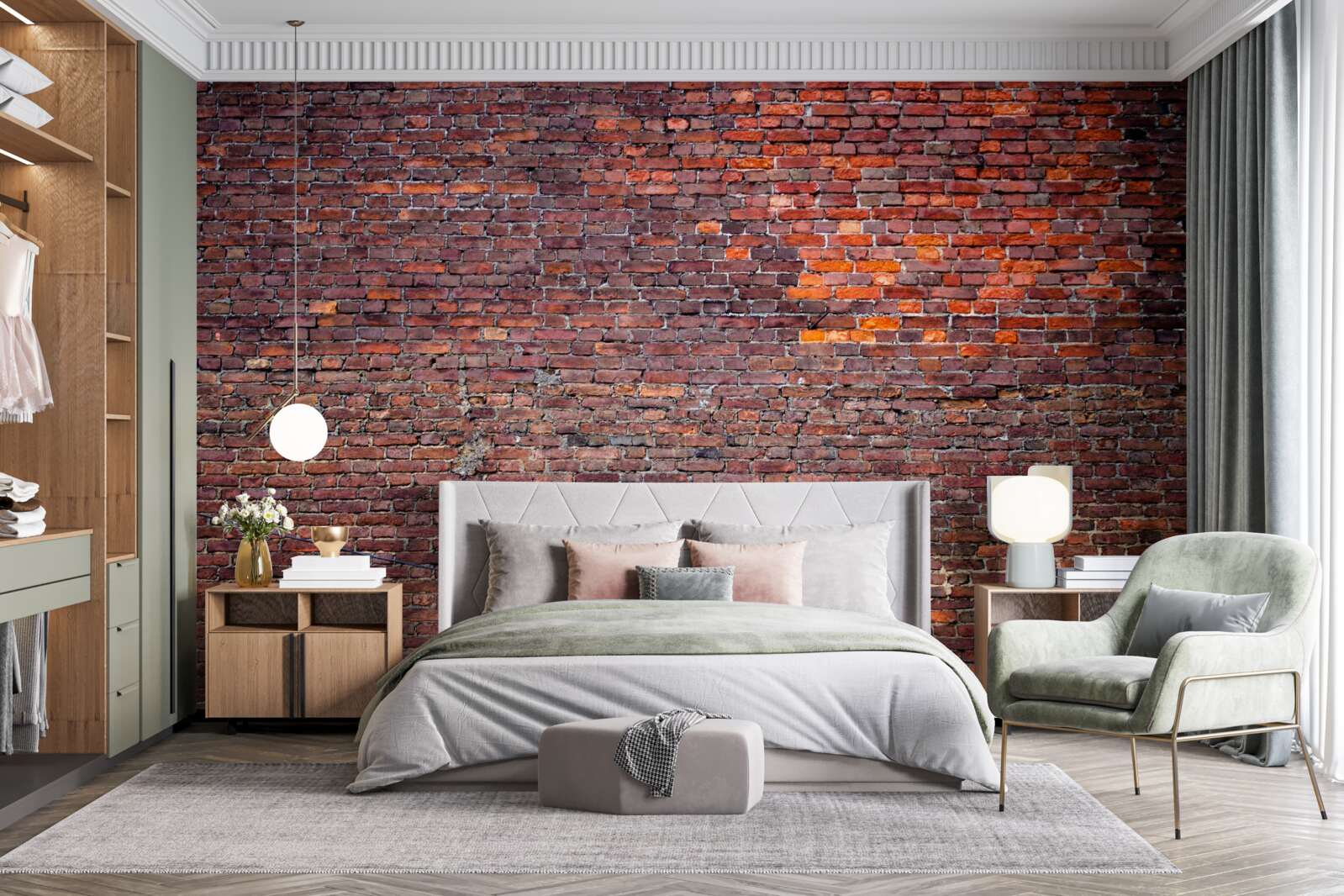 Фотошпалери стара стіна з червоної цегли