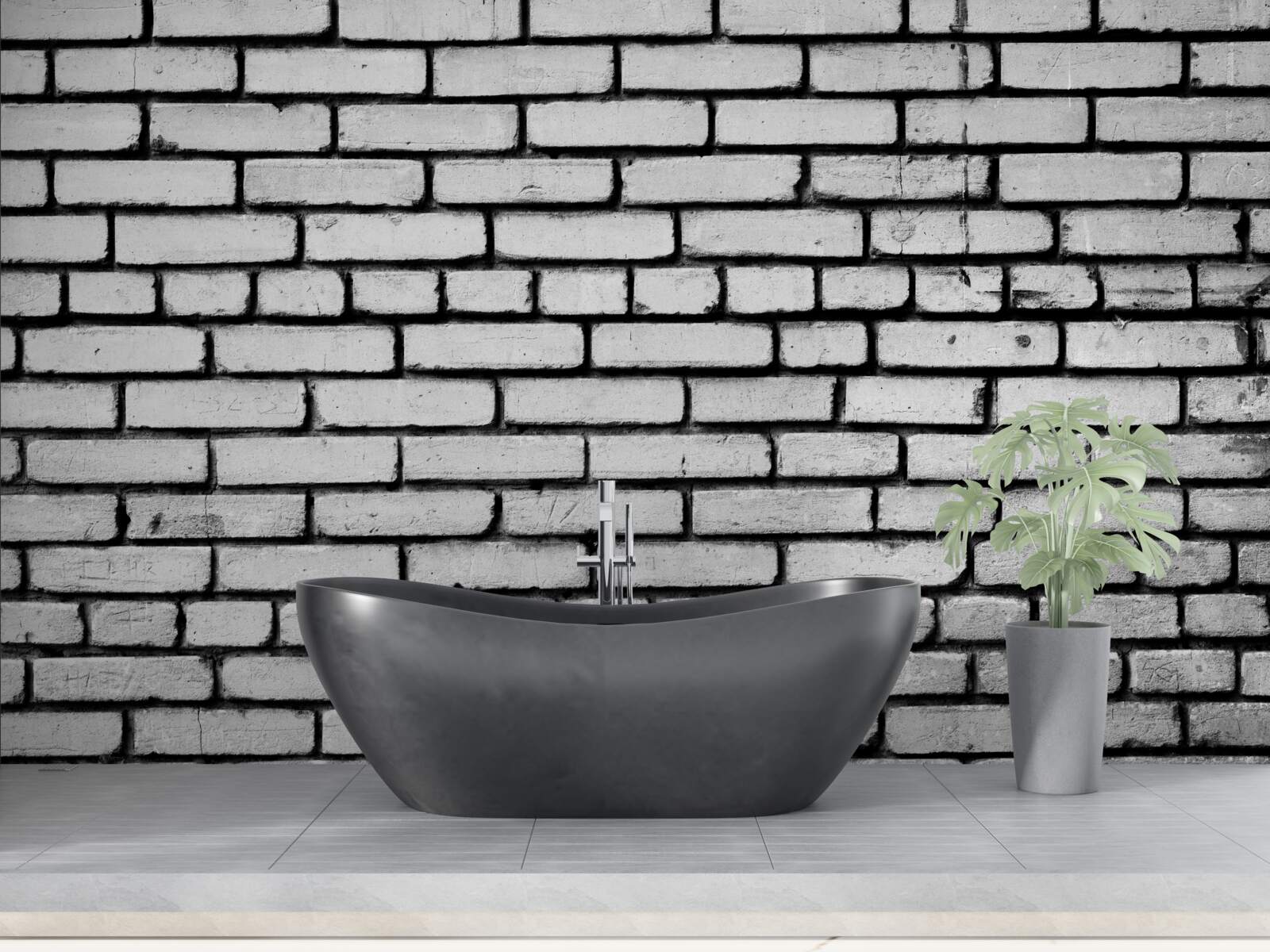 Фотошпалери Стіна, оздоблена білою цеглою