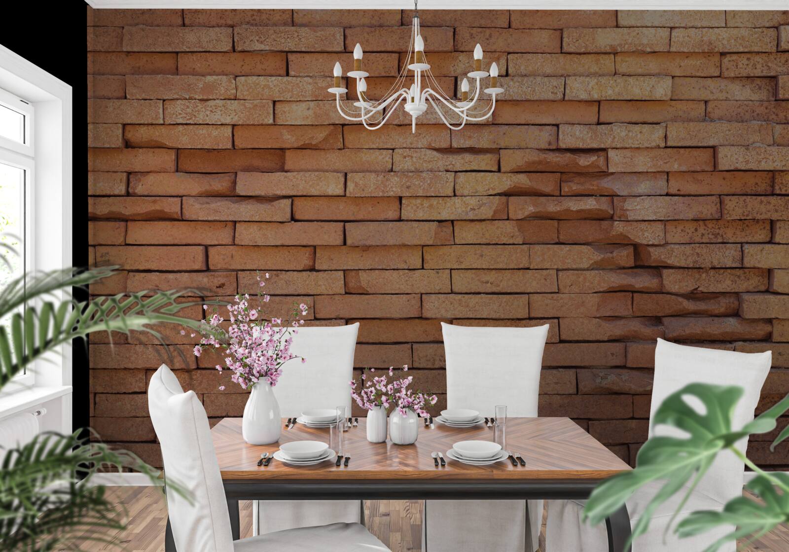 Фотошпалери рельєф з червоної глиняної цегли