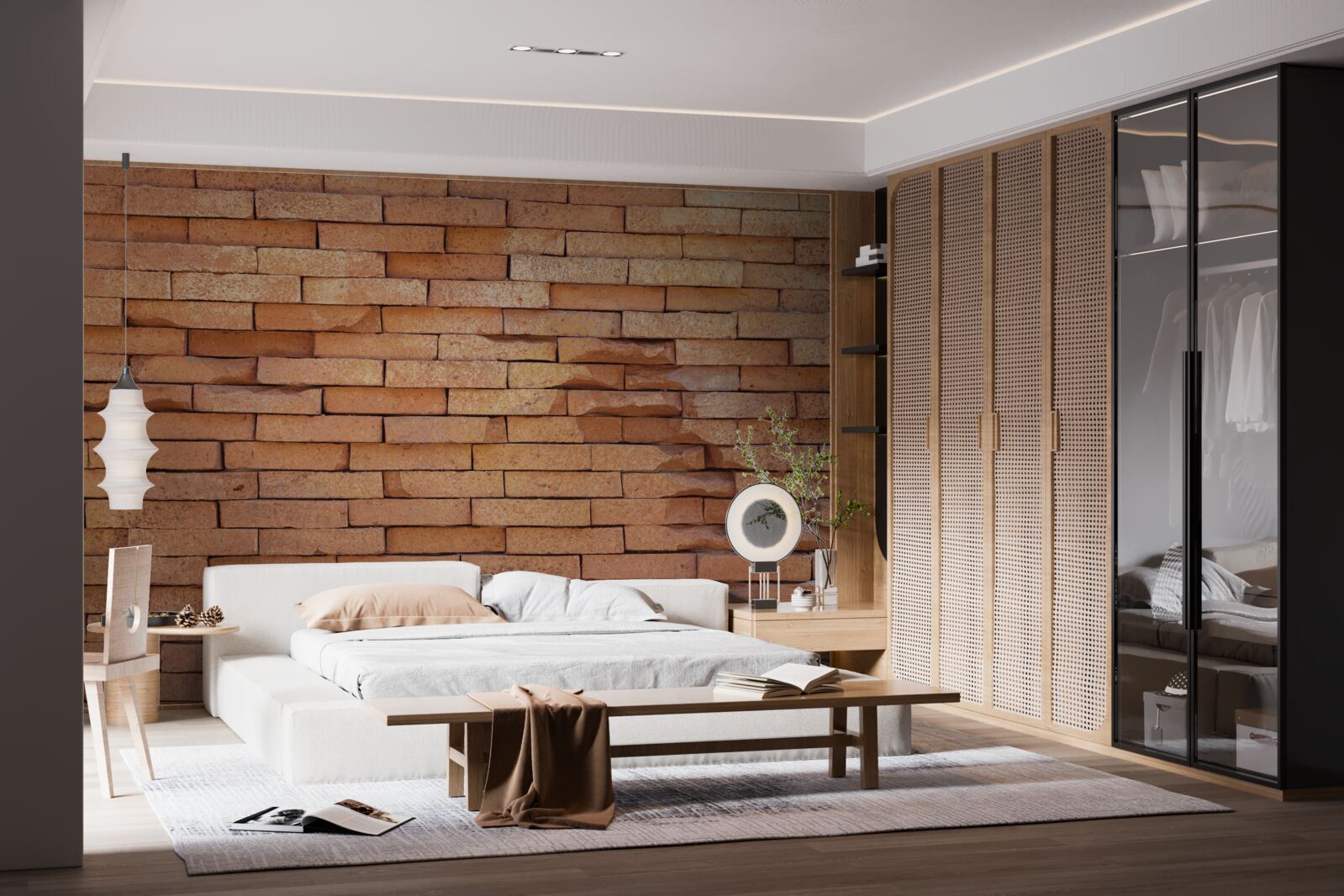 Фотошпалери рельєф з червоної глиняної цегли