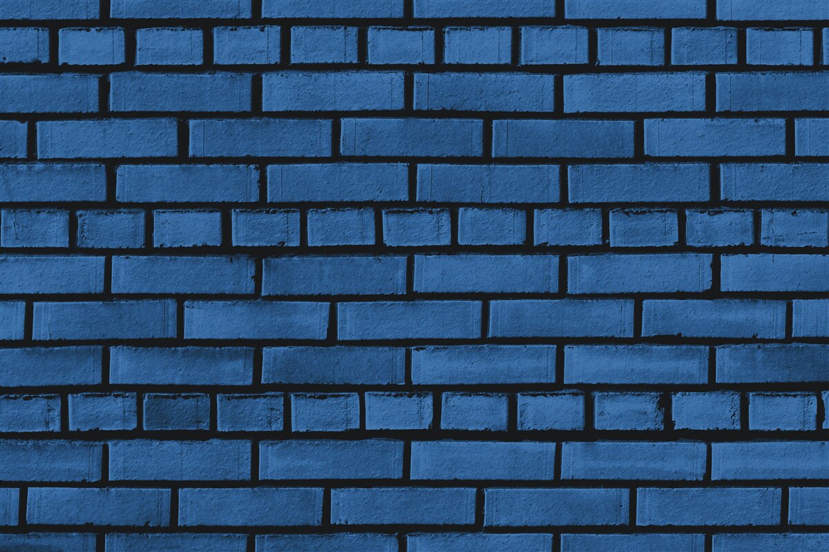 Фотошпалери Стіна викладена з темно-синьої цегли