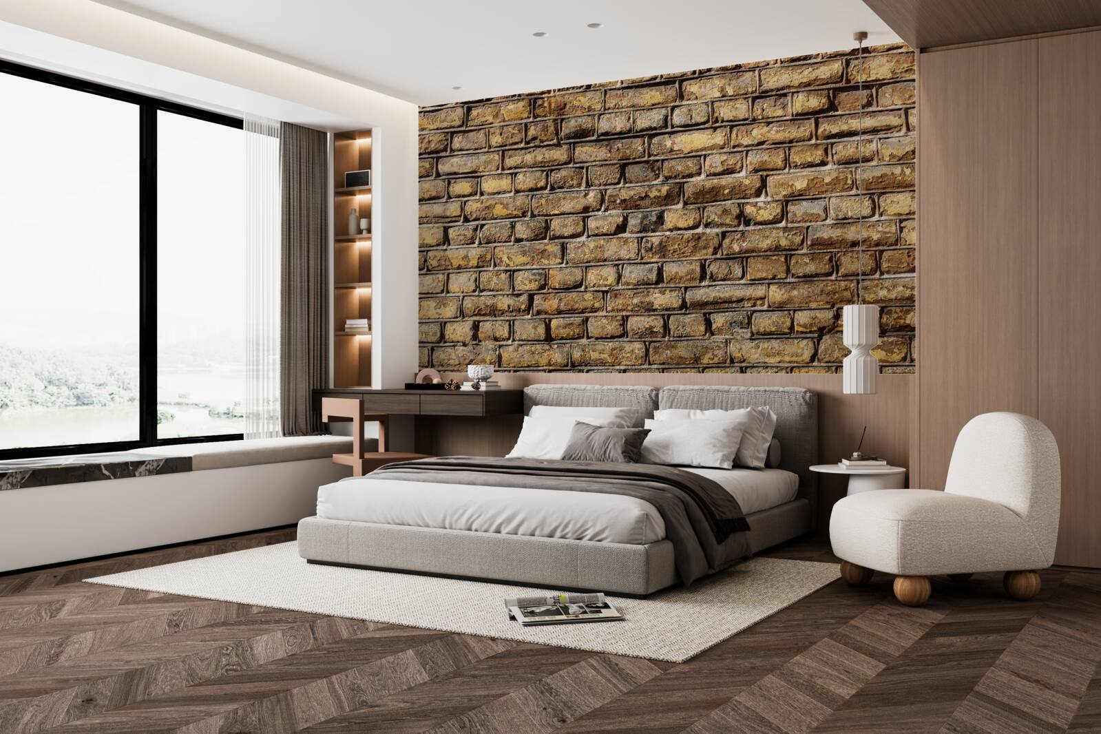 Фотошпалери Необроблена цегляна стіна