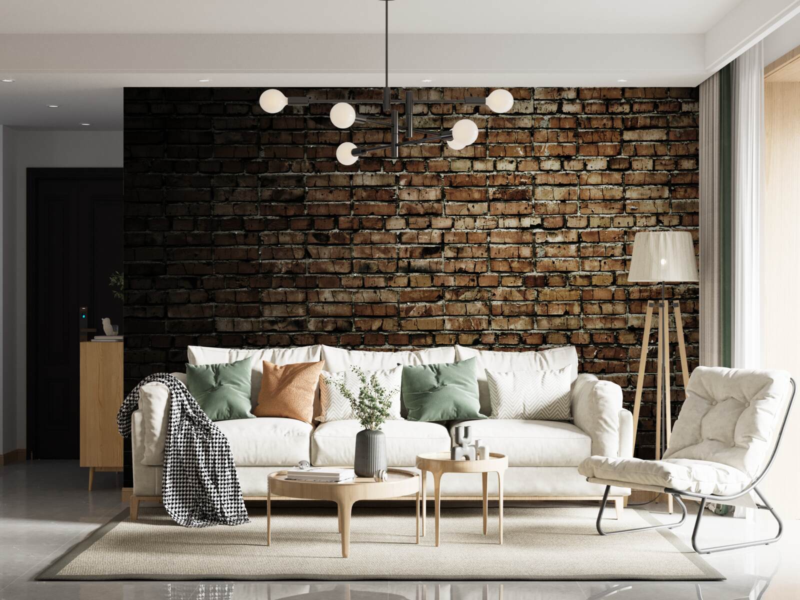 Фотошпалери темна цегляна стіна