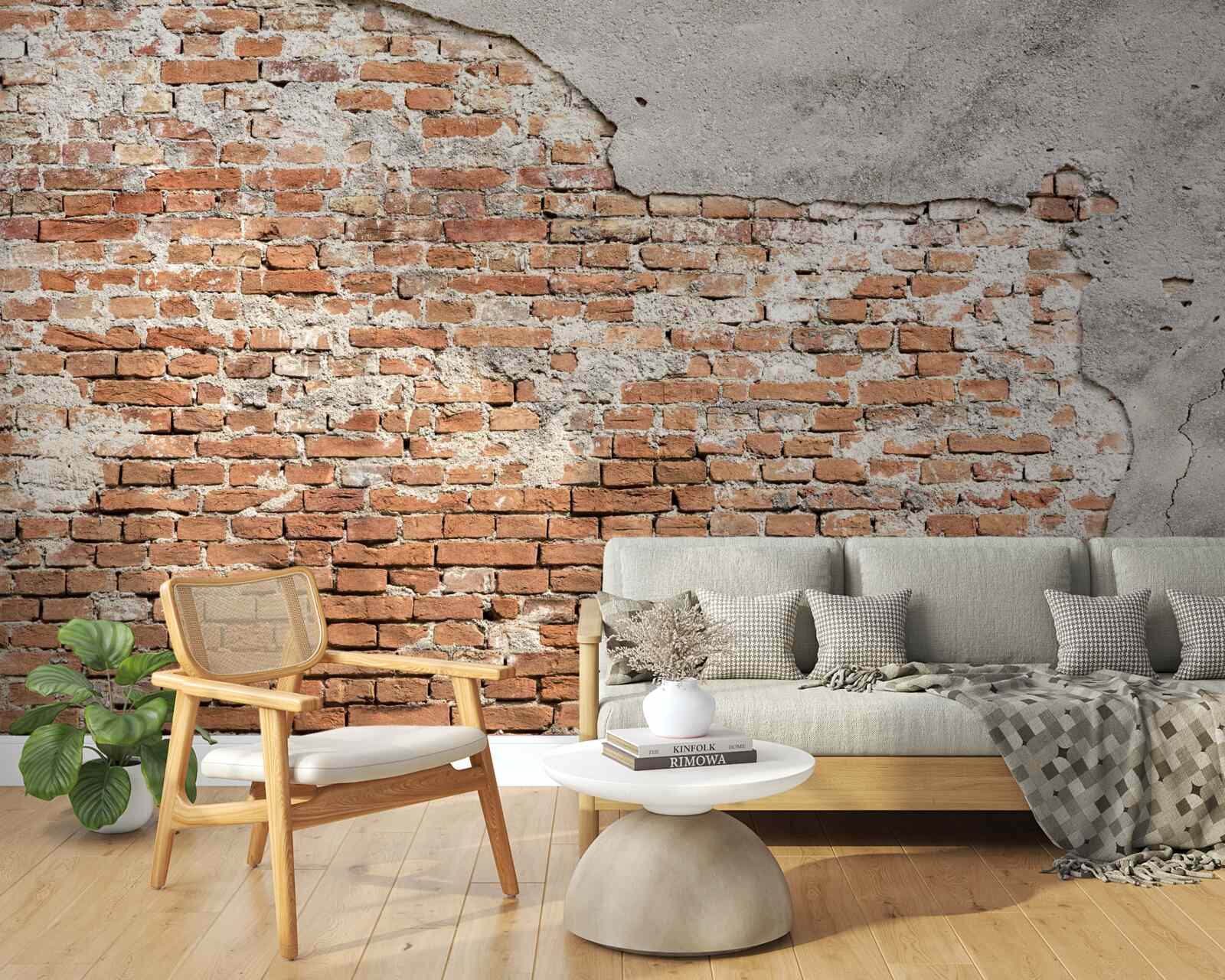 Фотошпалери частина старовинної цегляної огорожі