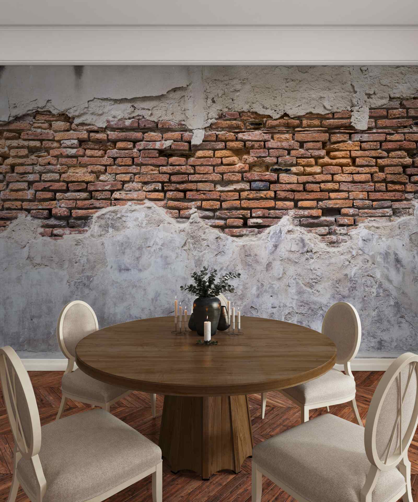 Фотошпалери Стіна, стара і порожня, з цегли