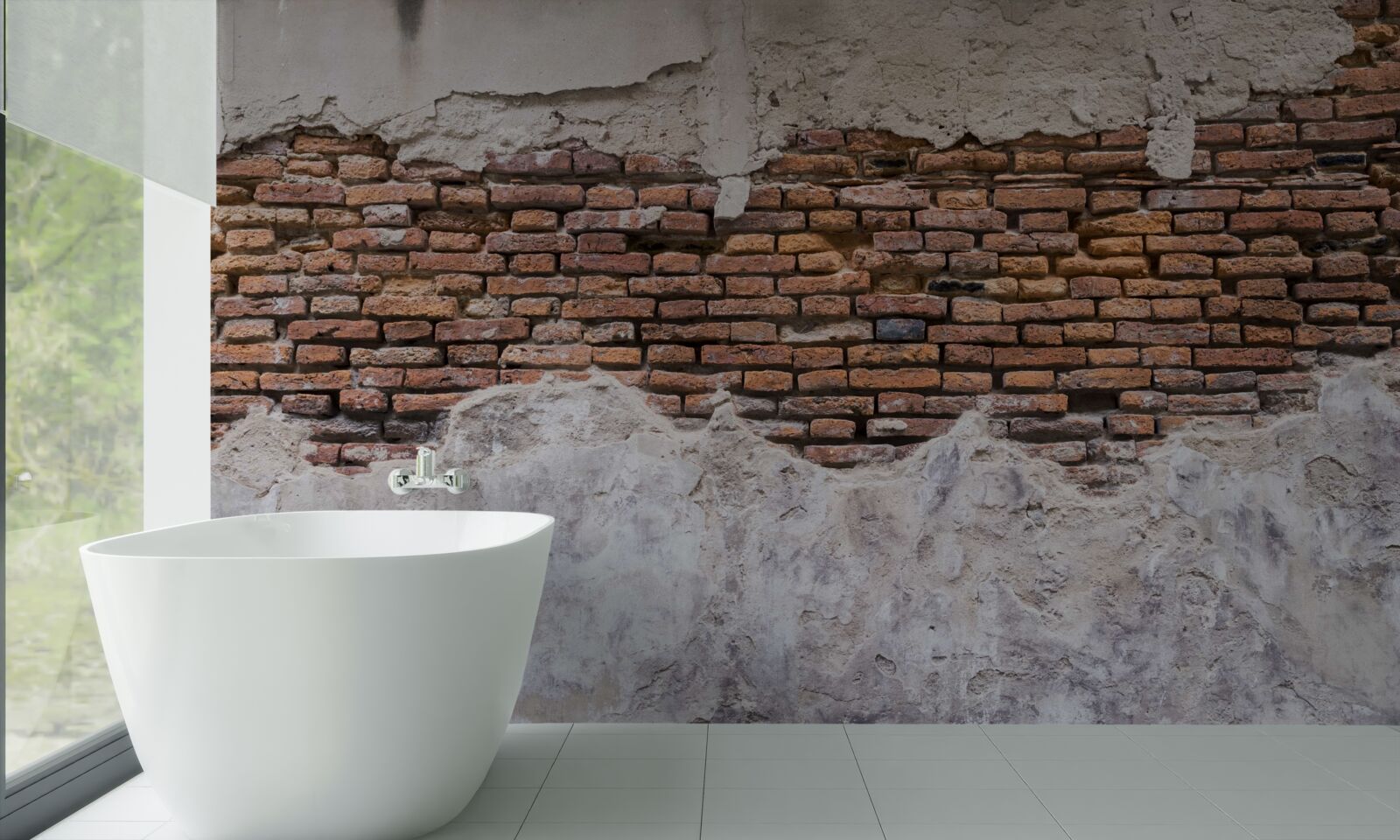 Фотошпалери Стіна, стара і порожня, з цегли