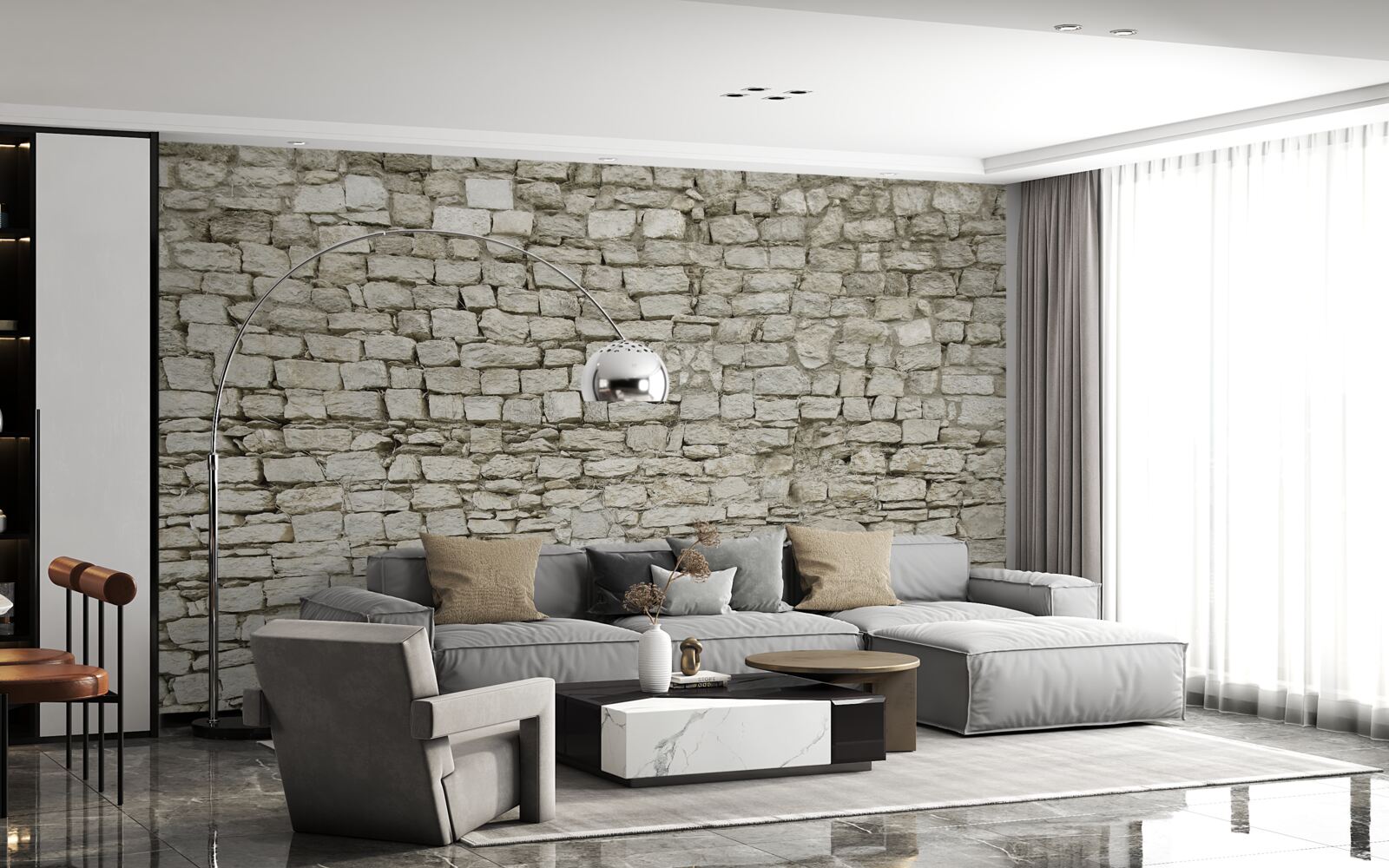 Фотошпалери кладка стін з розкиданого каменю