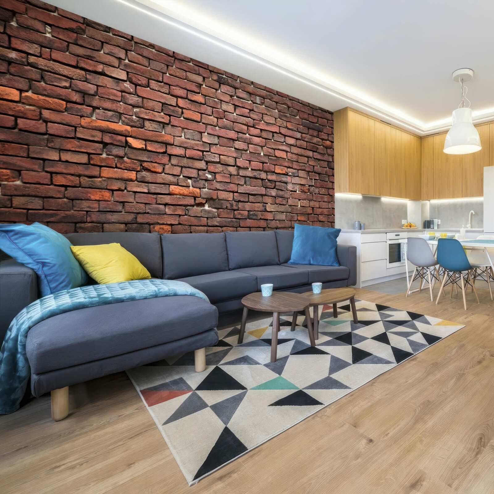 Фотошпалери темна цегляна стіна, старша за роки