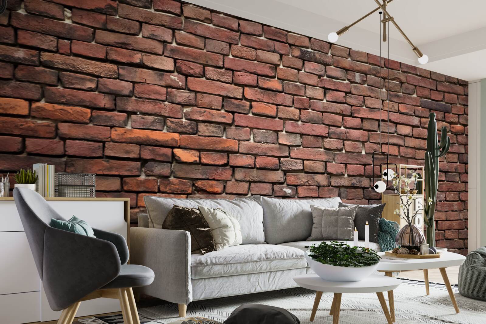 Фотошпалери темна цегляна стіна, старша за роки