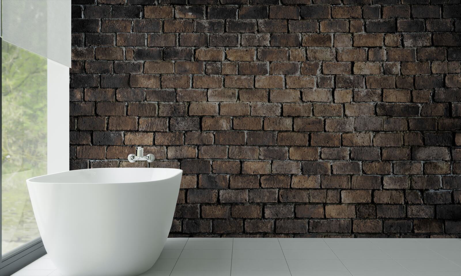 Фотошпалери темний колір цегляної стіни