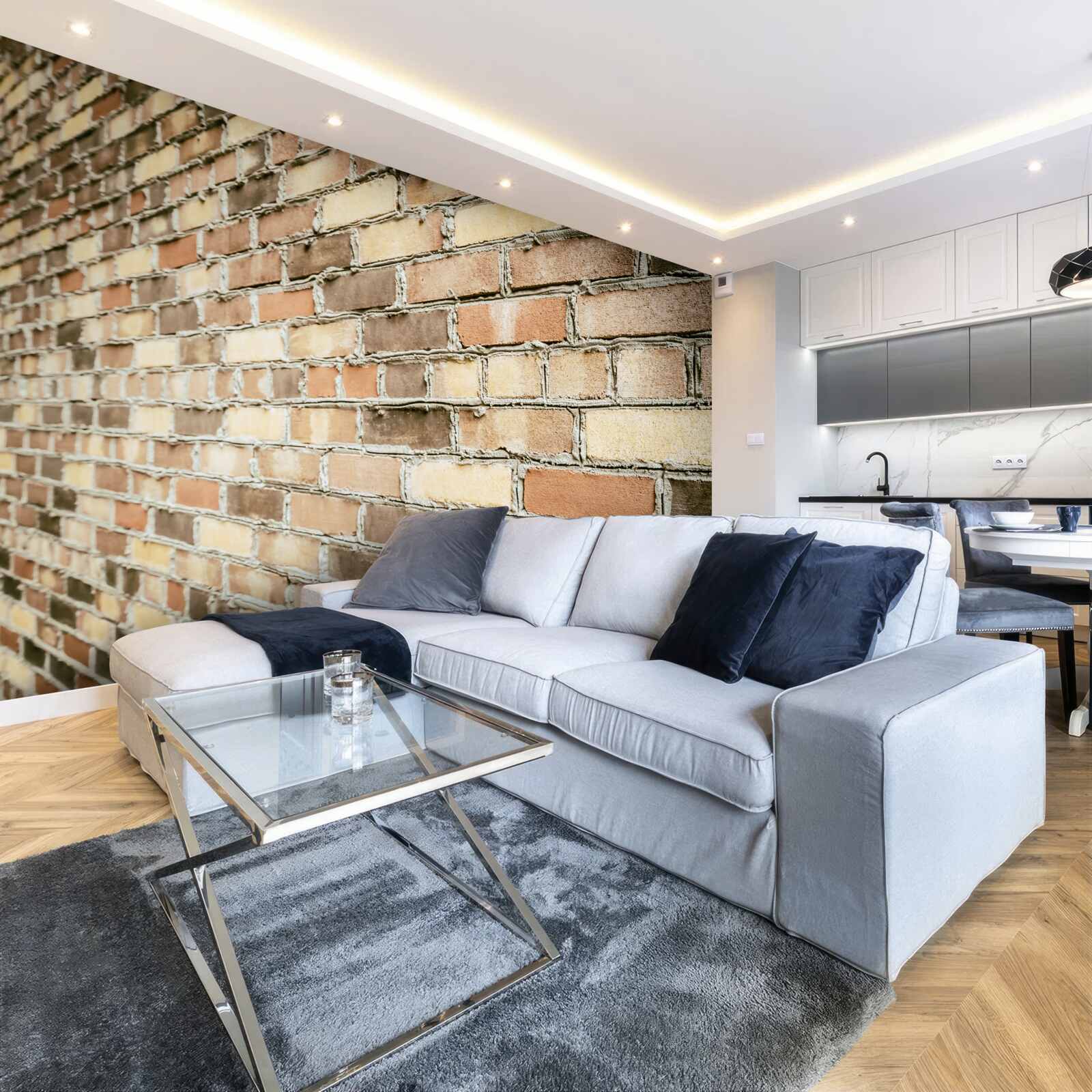 Фотошпалери вигляд збоку цегляної стіни