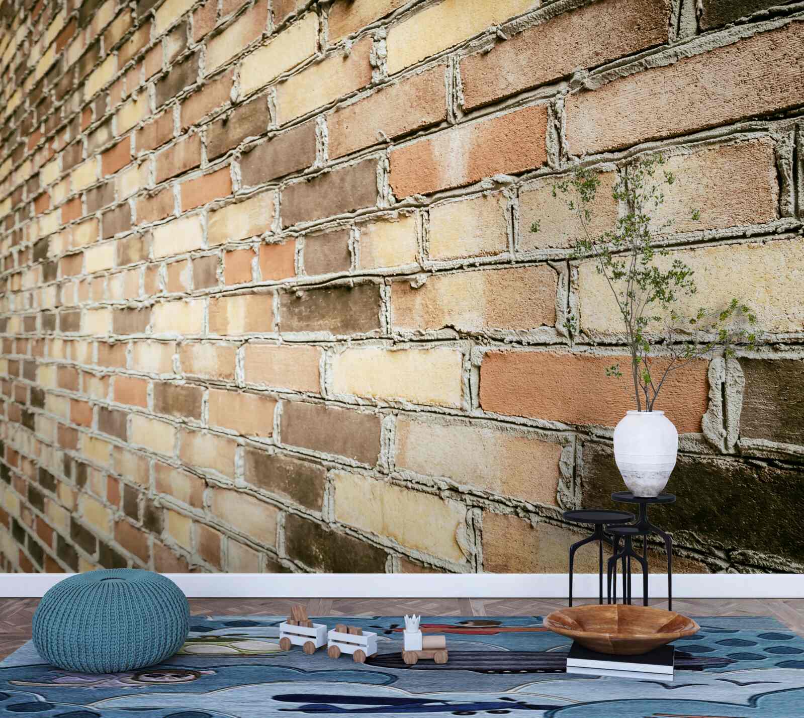 Фотошпалери вигляд збоку цегляної стіни