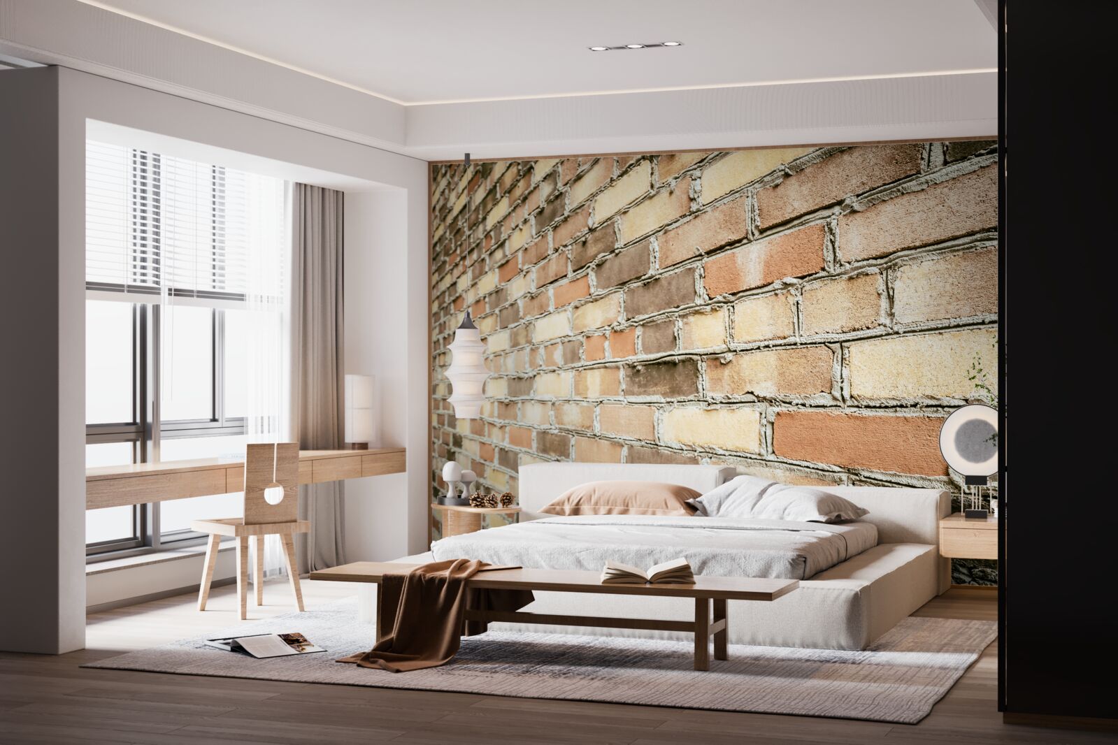 Фотошпалери вигляд збоку цегляної стіни