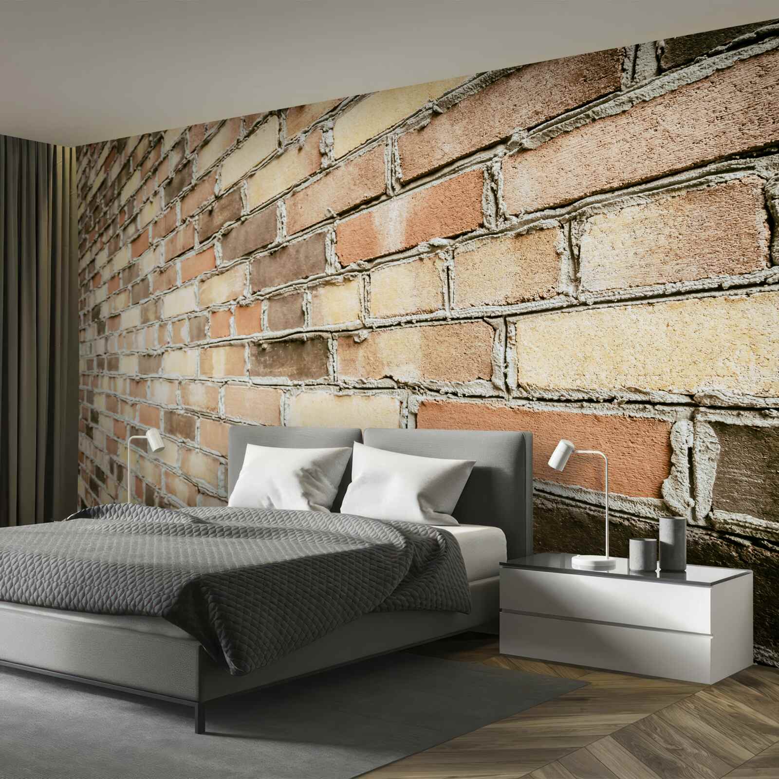 Фотошпалери вигляд збоку цегляної стіни