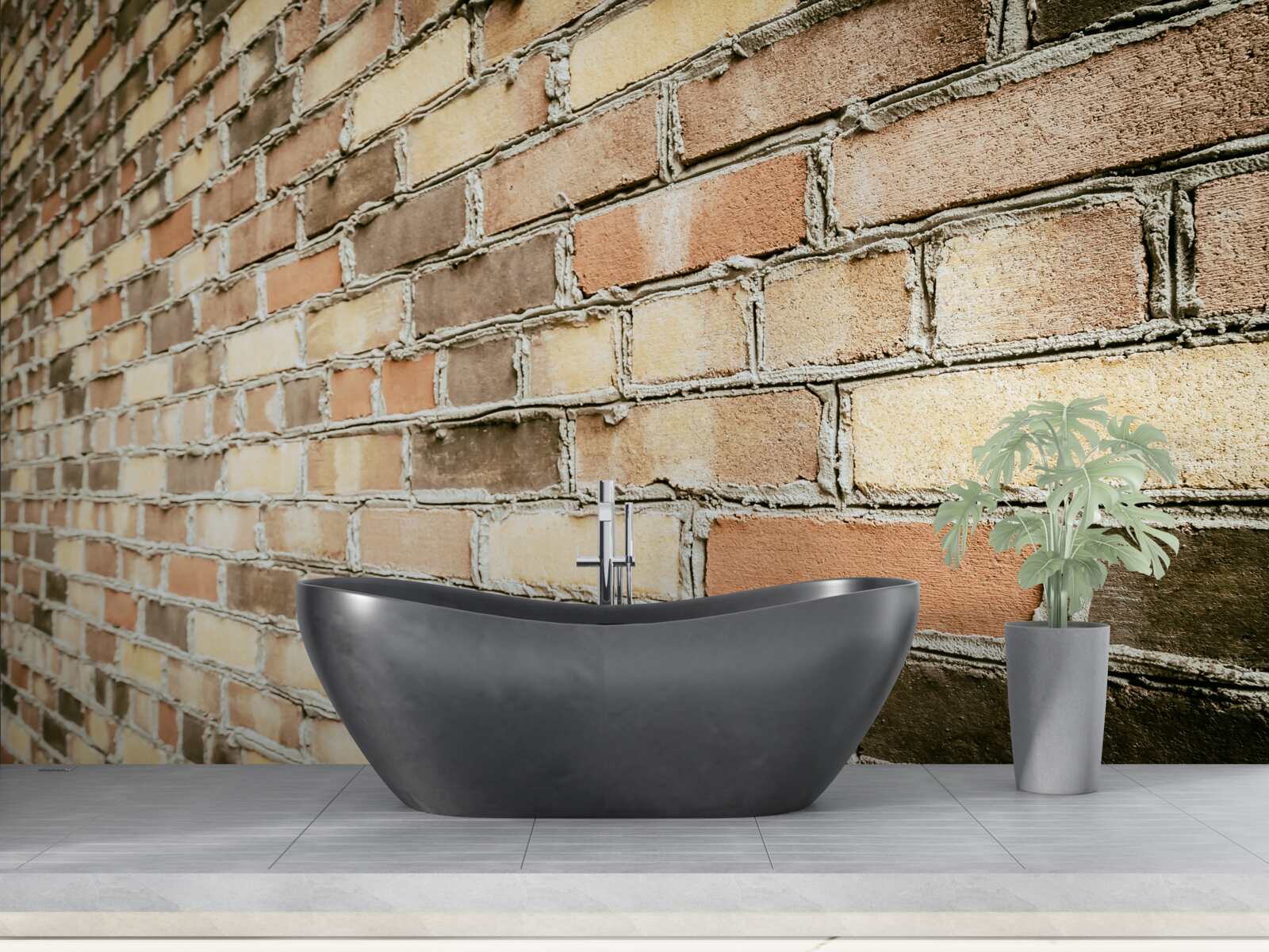 Фотошпалери вигляд збоку цегляної стіни